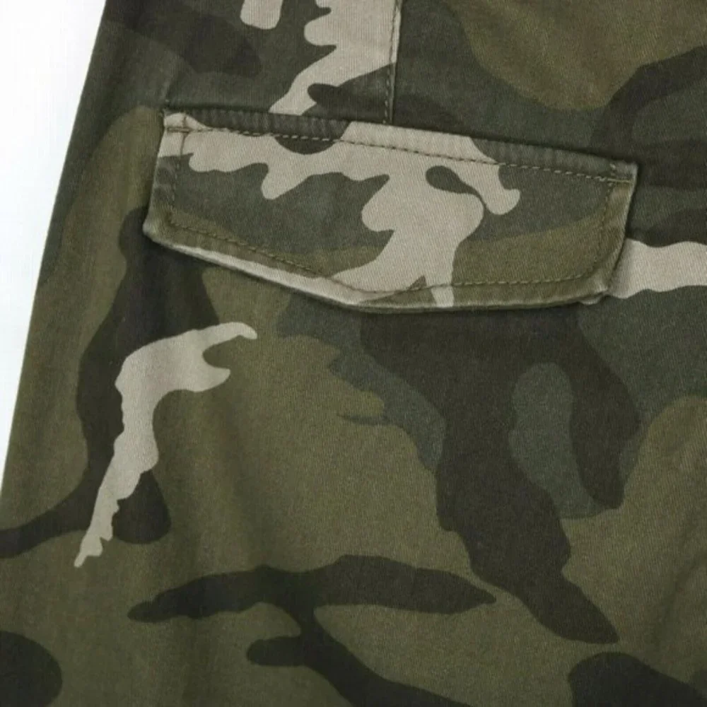 Old Navy‎ Boys Camo Camouflage Cargo Shorts Green Adjustable Waist 18 Husky